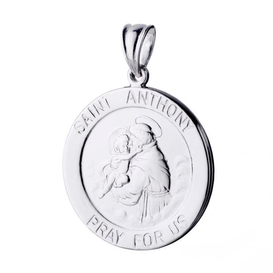 925 STERLING SILVER 22.0 MM. SAINT ANTHONY PENDANT