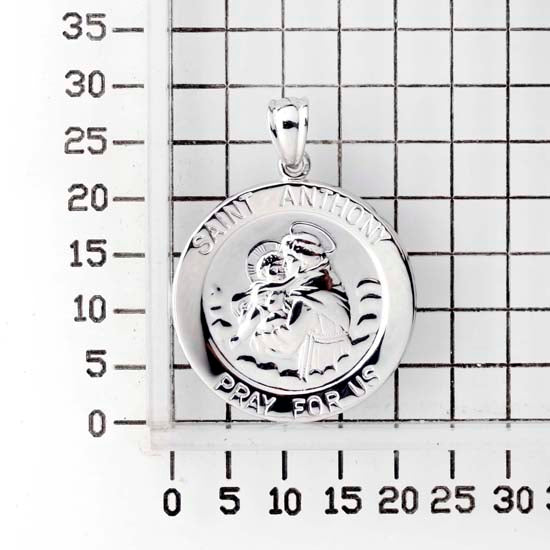 925 STERLING SILVER 22.0 MM. SAINT ANTHONY PENDANT F19381