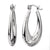 925 STERLING SILVER BACK TO BACK TIRE THREAD HOOP EARRINGS F23247