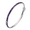 925 STERLING SILVER LEOPARD PRINT ENAMEL HINGED BANGLE