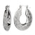 925 STERLING SILVER BACK TO BACK CLASSIC WAVE PATTERN HOOP EARRINGS F25609