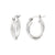 925 STERLING SILVER 15.0 MM. MINI DOUBLE CROSSOVER ROUND HOOP EARRINGS F25867