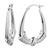 925 STERLING SILVER BACK TO BACK MODERN PATTERN DIAMOND CUT HOOP EARRINGS F26309