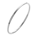 925 STERLING SILVER CLASSIC THIN ROUND SLIP ON BANGLE F32092