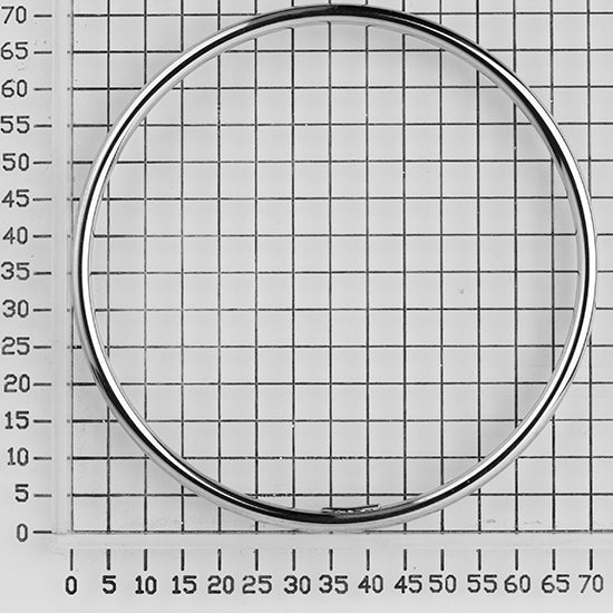 925 Sterling Silver Classic Thin Round Slip On Bangle