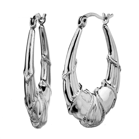 925 STERLING SILVER BACK TO BACK BOLD U SHAPE HOOP EARRINGS F33790