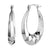 925 STERLING SILVER 25.0 MM. BACK TO BACK FACETED PATTERN CREOLE HOOP EARRINGS F33791