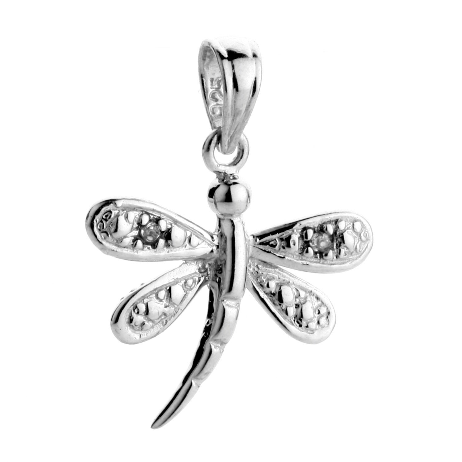 925 STERLING SILVER MINI DRAGONFLY PENDANT CHARM F33931