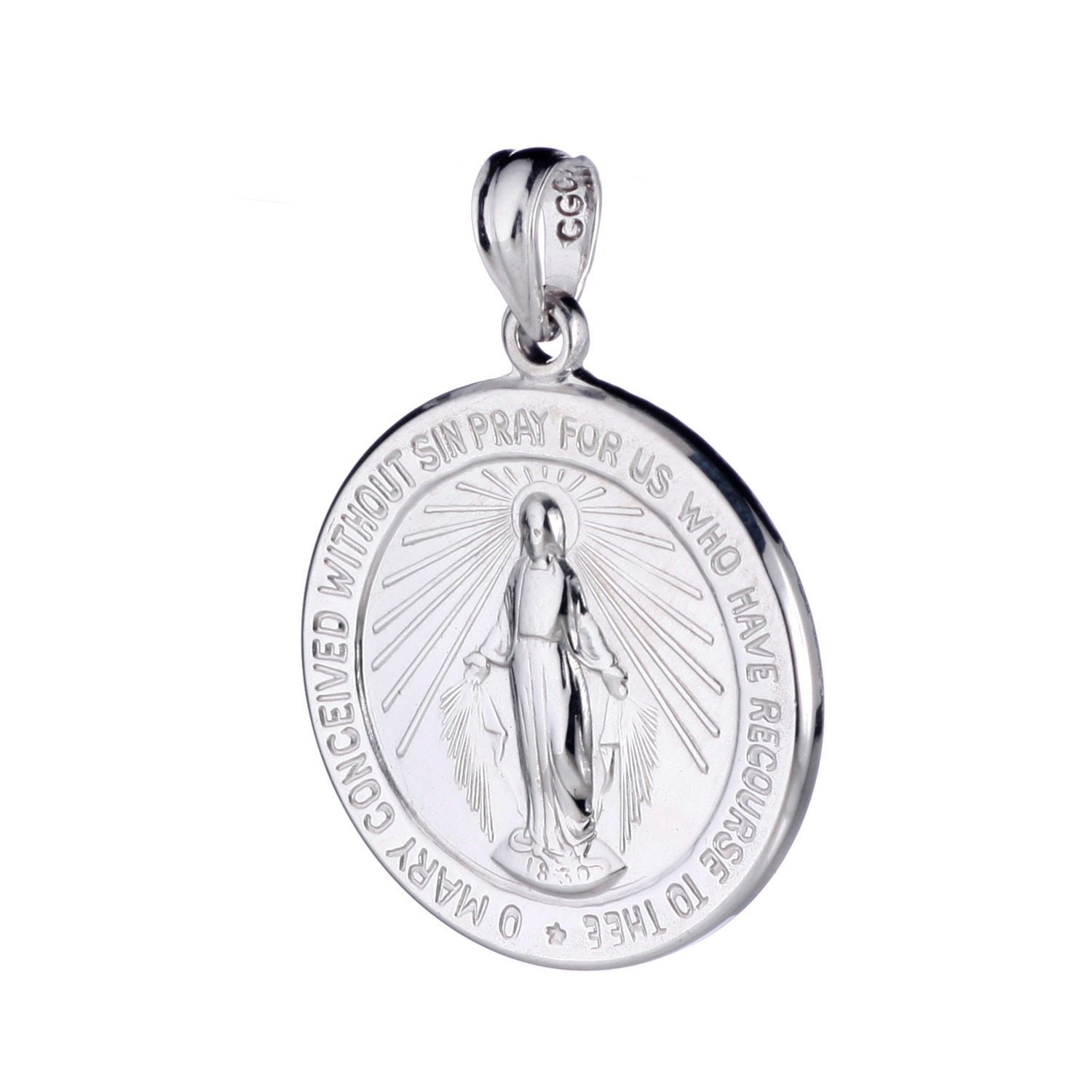 925 STERLING SILVER 20.0 MM SAINT MARY PENDANT F36144
