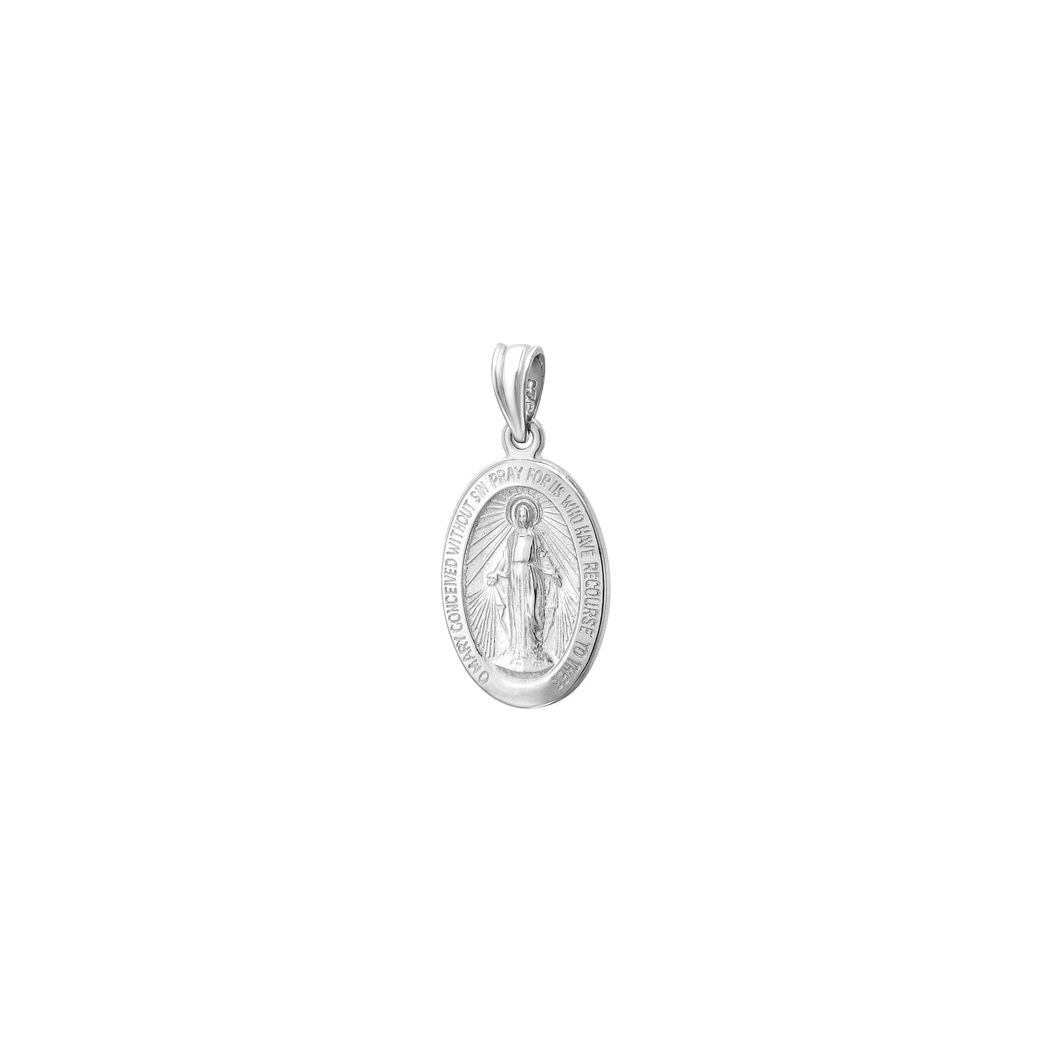 925 STERLING SILVER 20.0 MM. OVAL JESUS PENDANT F36156