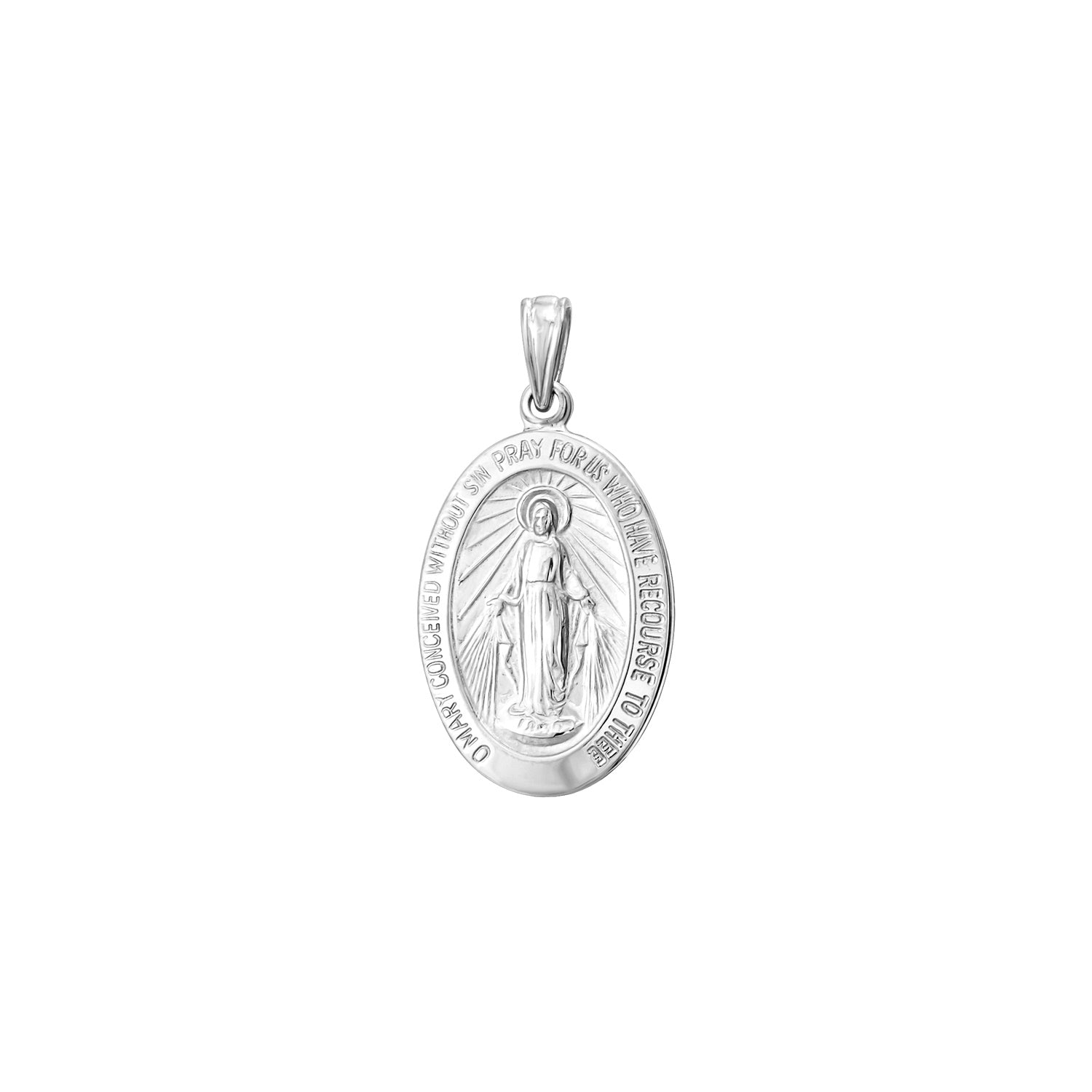 925 STERLING SILVER 15.0 MM. OVAL JESUS PENDANT F36158