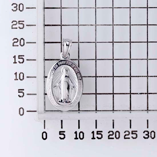 925 STERLING SILVER 15.0 MM. OVAL JESUS PENDANT F36158