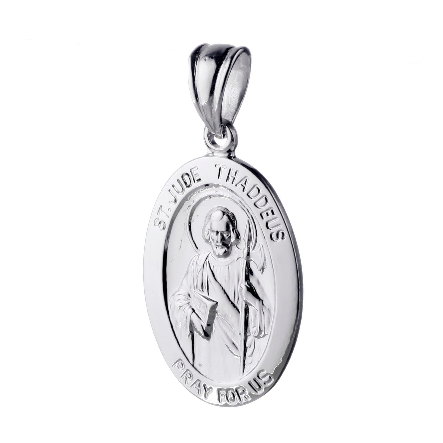 925 STERLING SILVER 20.0 MM OVAL SAINT JUDE THADDEUS PENDANT F36194