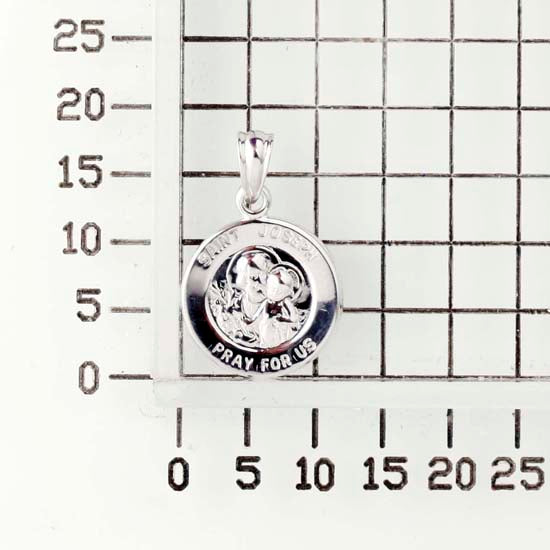 925 STERLING SILVER 12.0 MM SAINT JOSEPH PENDANT F36302