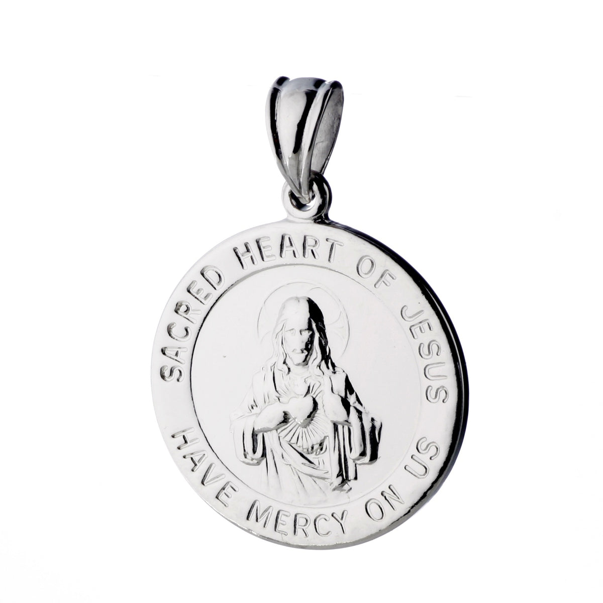 925 STERLING SILVER 20.0 MM HEART OF JESUS PENDANT F36366