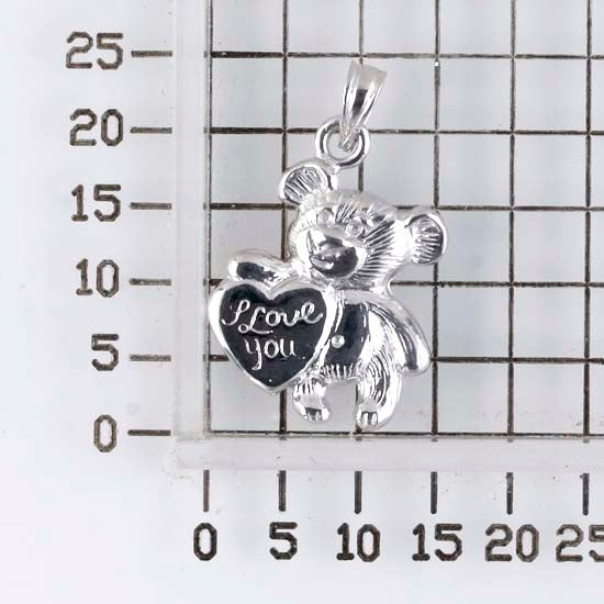 925 STERLING SILVER PENDANT CUTE LITTLE BEAR 20.0 MM. F39182