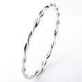 925 STERLING SILVER FIMININE FILIGREE ALL ROUND WITH DIAMOND CUT SLIP ON BANGLE