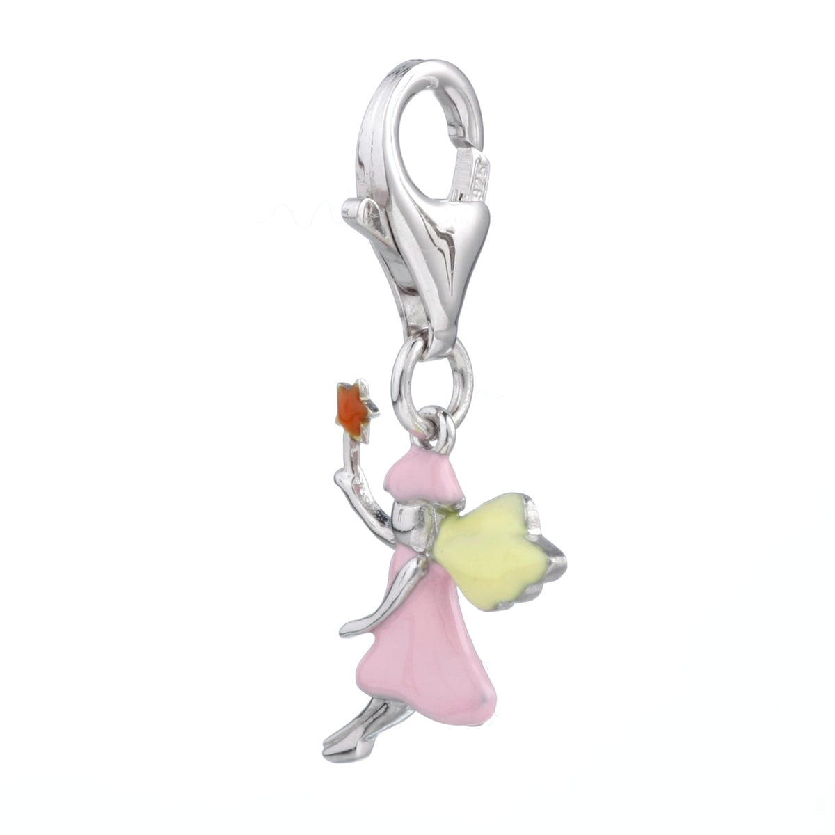 925 STERLING SILVER ENAMEL LITTLE ANGEL CHARM F40588