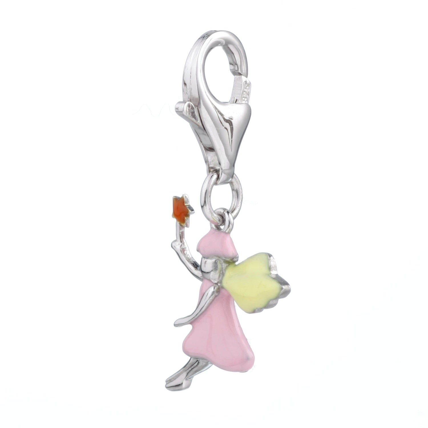 925 STERLING SILVER ENAMEL LITTLE ANGEL CHARM F40588