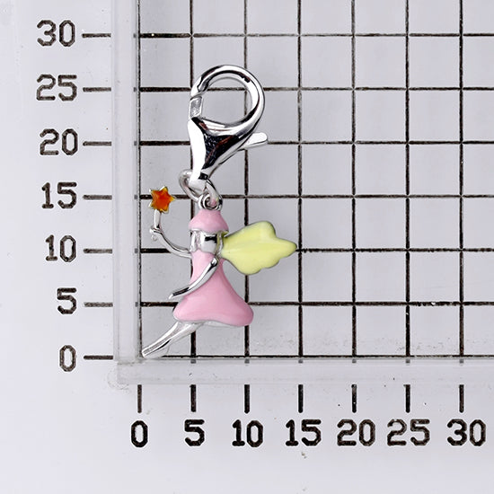 925 STERLING SILVER ENAMEL LITTLE ANGEL CHARM F40588