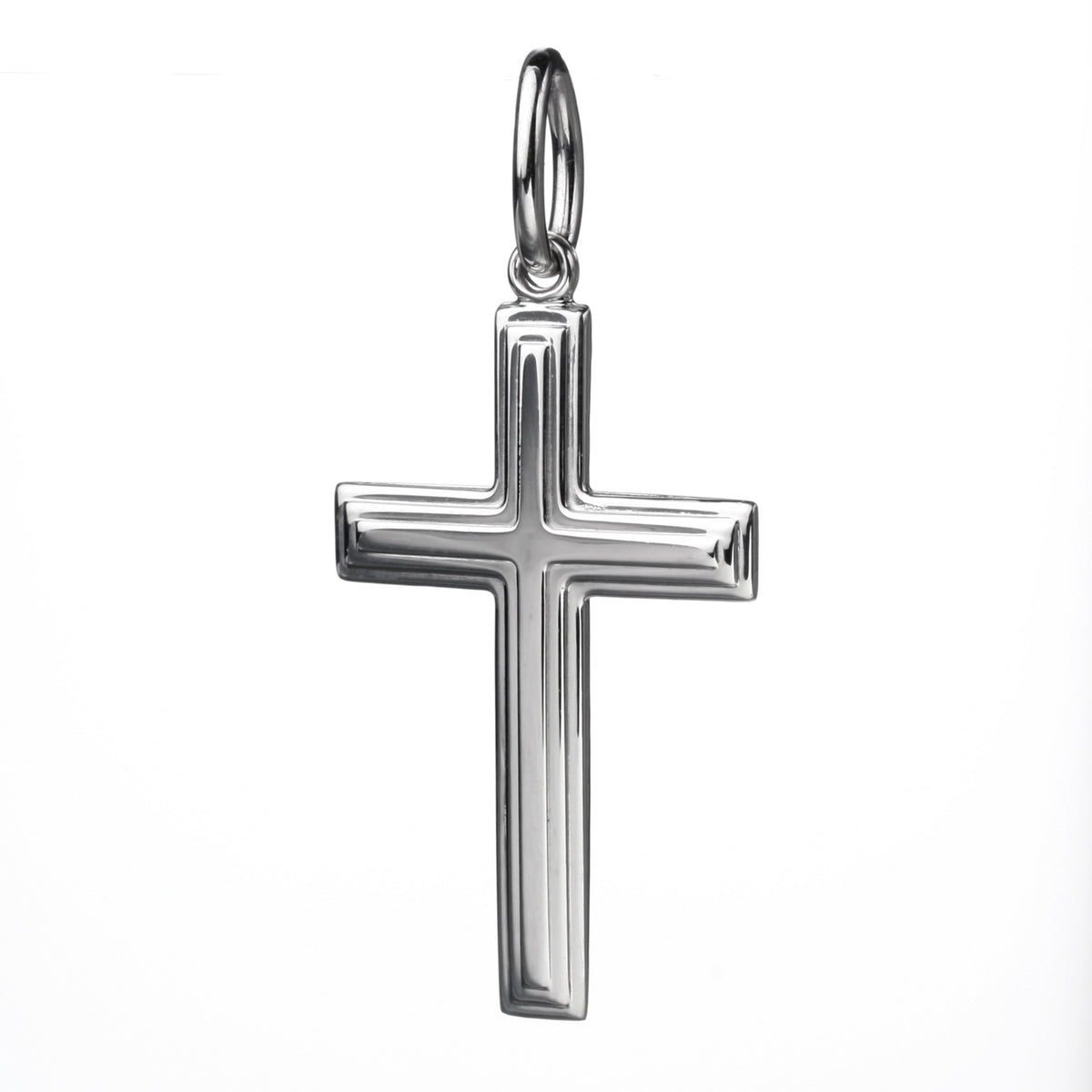 925 STERLING SILVER CLASSIC CROSS PENDANT 35.0 MM. F41648