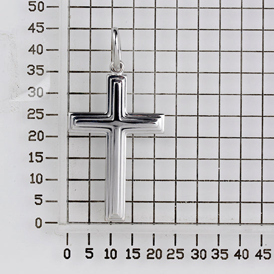 925 STERLING SILVER CLASSIC CROSS PENDANT 35.0 MM. F41648