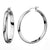 925 STERLING SILVER HALF ROUND 35.0 MM BASIC HOOPS F42510