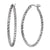 925 STERLING SILVER 35.0 MM. DIAMOND CUT TUBE OVAL SHAPE HOOP EARRINGS F43142