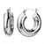 925 STERLING SILVER 20.0 MM. BOLD BACK TO BACK HOOP EARRINGS F43711