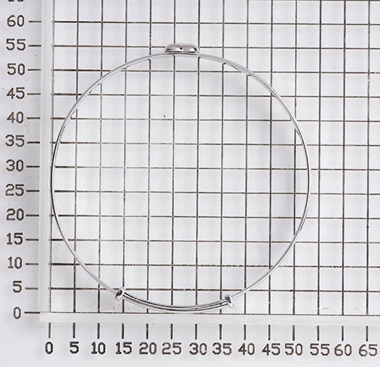 925 STERLING SILVER LITTLE HEART SLIDE LOCK BANGLE BRACELET F46438