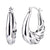 925 STERLING SILVER 25.0 MM. BACK TO BACK CROISSANT HOOP EARRINGS F46499