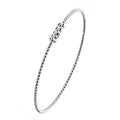 925 STERLING SILVER CAVIAR ALL ROUND SLIP ON BANGLE F47028