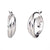 925 STERLING SILVER 20.0 MM. HALF ROUND TUBE OVAL HOOP EARRINGS F47967