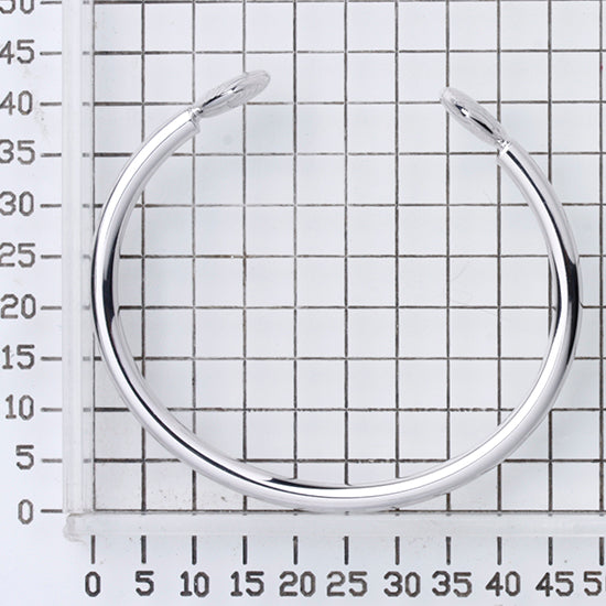 925 STERLING SILVER DOUBLE HEARTS OPEN CUFF BANGLE