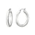 925 STERLING SILVER 25.0 MM. SQUARE ROUND BASIC HOOPS F49423