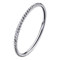 925 STERLING SILVER CLASSIC DIAMOND CUT ALL ROUND SLIP ON BANGLE