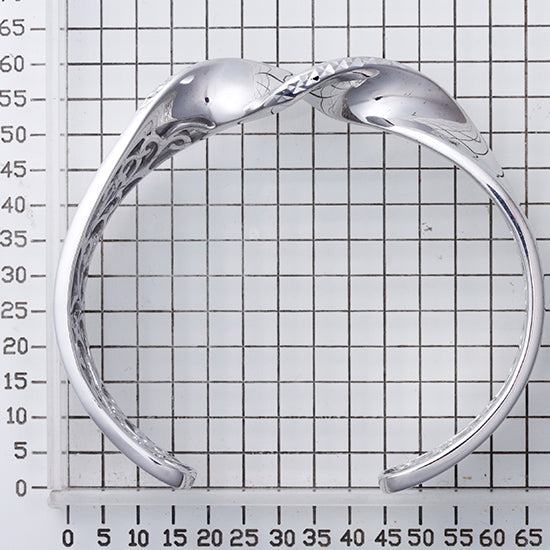 925 STERLING SILVER FILIGREE INSIDE OUT TWISTED CUFF ON BANGLE