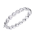 925 STERLING SILVER WEAVED PATTERN HINGED BANGLE
