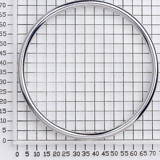 925 STERLING SILVER CLASSIC ROUND SLIP ON BANGLE F52406