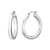 925 STERLING SILVER SQUARE ROUND SHAPE 35.0 MM BASIC HOOPS F54750