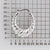 925 STERLING SILVER BACK TO BACK HOOP EARRINGS OVAL CROSSIANT SHAPE F56736