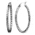 925 STERLING SILVER 40.0 MM. DIAMOND CUT TUBE OVAL SHAPE HOOP EARRINGS F5789