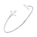 925 STERLING SILVER FASHION SLIP ON BANGLE BRACELET F58740