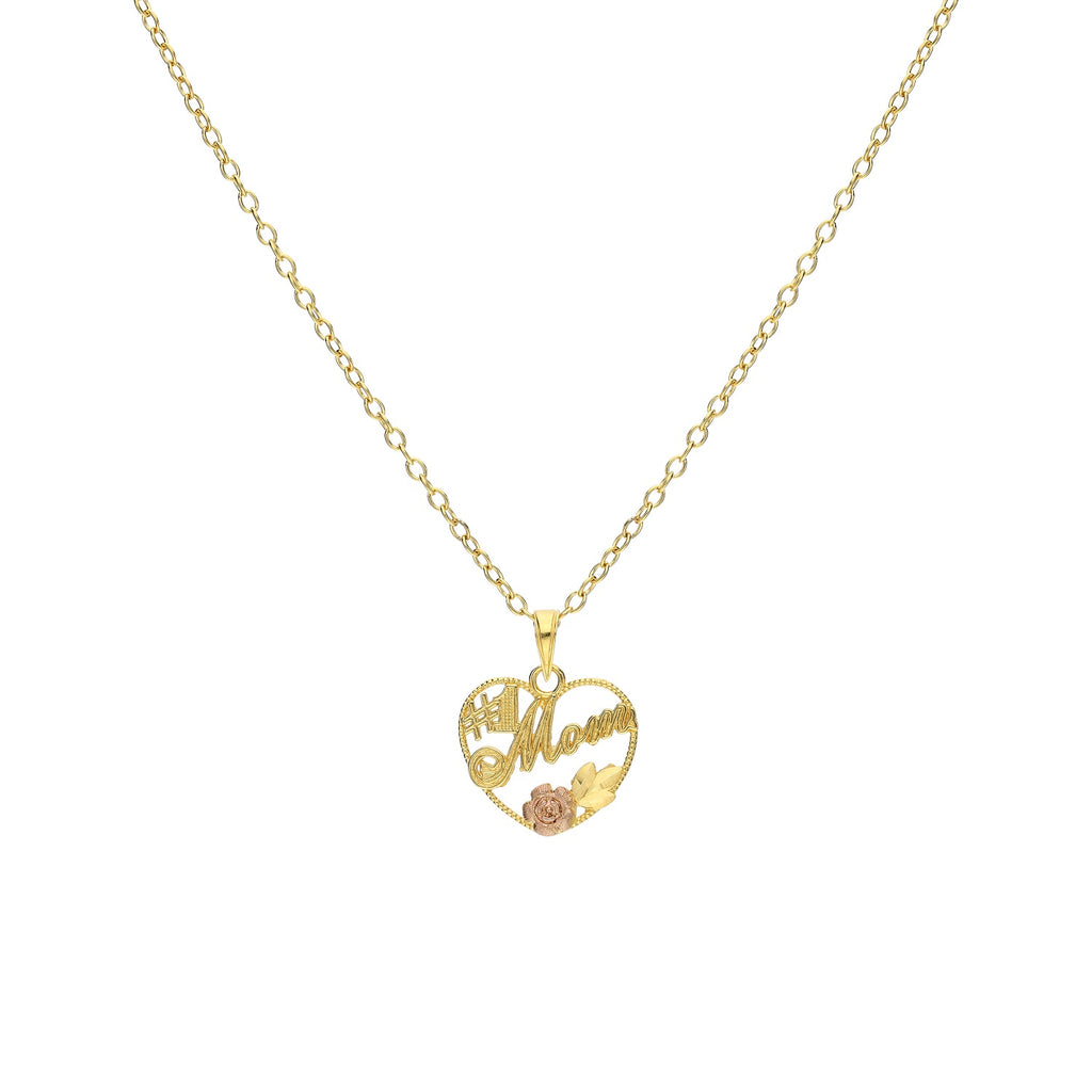 925 STERLING SILVER "NO. 1 MOM" ENAMEL PENDANT F63173