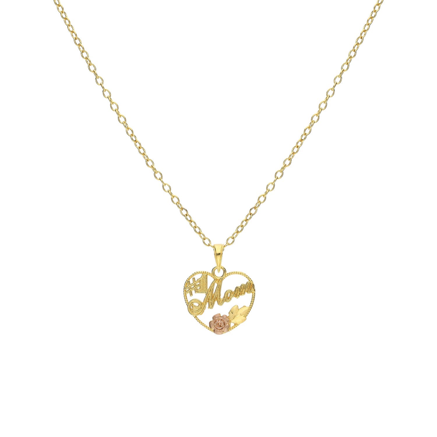 925 STERLING SILVER "NO. 1 MOM" ENAMEL PENDANT F63173