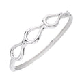 925 STERLING SILVER DROPS PATTERN HINGED BANGLE BRACELET F61451