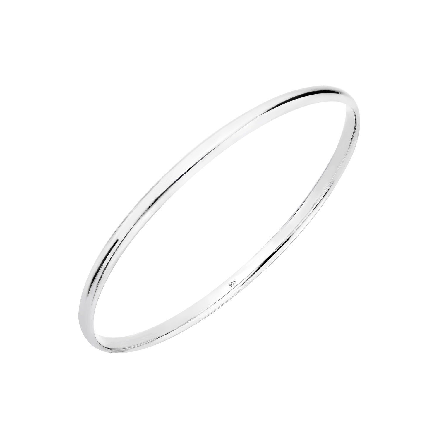 925 STERLING SILVER CLAISS ROUND SLIP ON BANGLE F61454