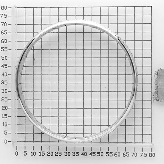 925 STERLING SILVER DIAMOND CUT PATTERN ROUND SLIP ON BANGLES