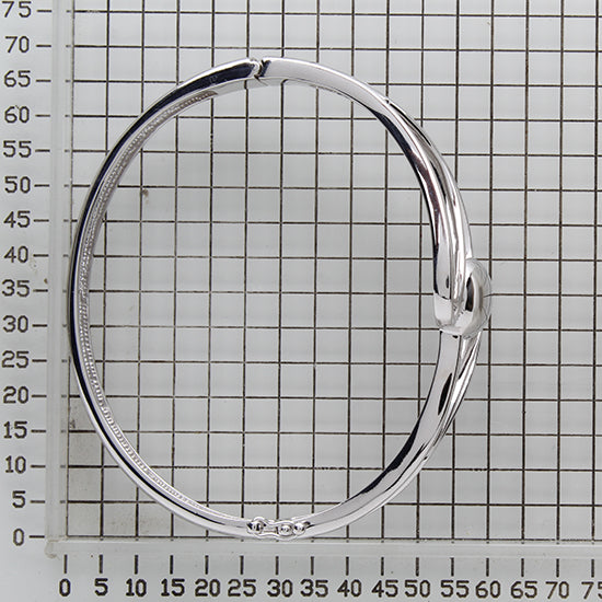 925 STERLING SILVER FREE PATTERN HINGED BANGLE F62153
