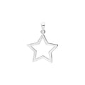 925 STERLING SILVER 5 POINTS STAR FLAT PENDANT F62166